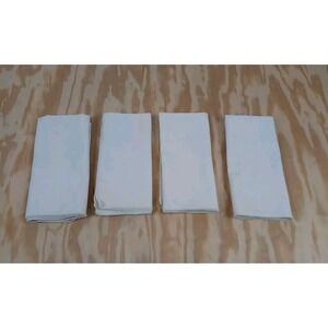 Lot Of 4 Vintage‎ White Cloth Napkins Off White Beige Table Decor Dinner Napkins